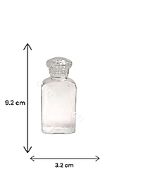 50 cc Kare Plastik Şişe Kristal  kapaklı