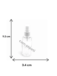 50 cc  Yatay Çizgili Plastik Şişe Sprey kapaklı