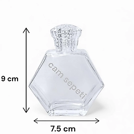 50 cc Altıgen Cam Kolonya Şisesi