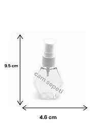 50 cc Altıgen Plastik Şişe Sprey kapaklı