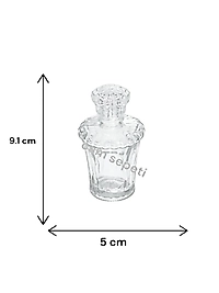 50 cc Çizgili Cam Kolonya Şişesi