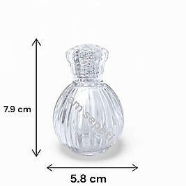 50 CC BERGARİS ÇİZGİLİ CAM KOLONYA ŞİŞESİ