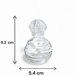 50 CC ELİPS ÇİZGİLİ CAM KOLONYA ŞİŞESİ